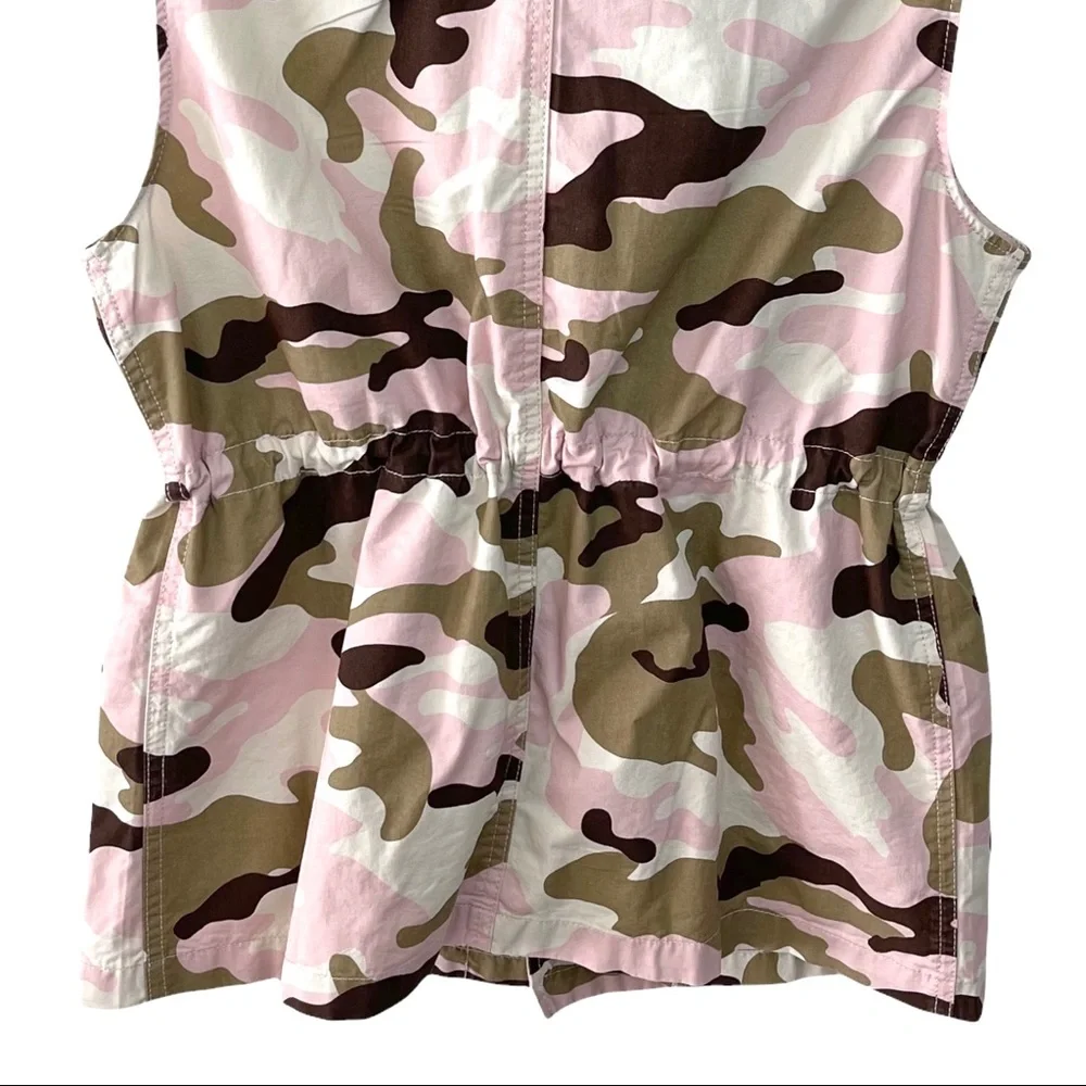 Love Tree Safari Pink Camouflage Military Anorak Vest - Picture 9 of 16